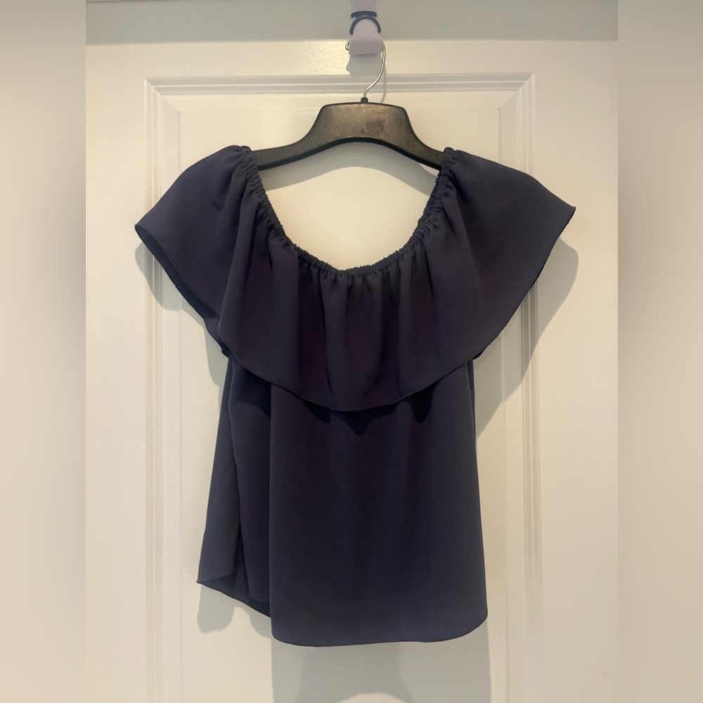 Wilfred Midnight Blue Ruffle Blouse